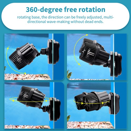 hygger Double Head 2100GPH Wave Maker Aquarium Circulation Pump Powerhead 5W - Picture 9 of 14