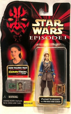 Star Wars Padme Naberrie, talking, W/Pod Race View Screen Action Figure Hasbro