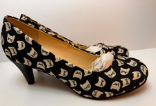 T.U.K. Black and White All Kitty Anti Pop Heels US11/EU42 (NEW w/ Box)