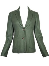 Antonelli Firenze Women Melton Fitted Jacket In Pine - Size It 46
