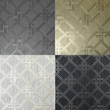 Arthouse Gianni Metallic Foil Geo Twist Knot Pattern Textured Lined Wallpaper