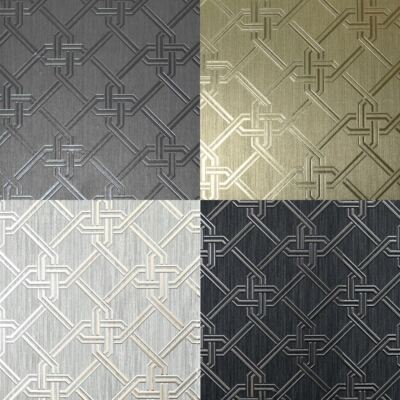 Arthouse Gianni Metallic Folie Geo Twist Knoten Muster Struktur Gefüttert Tapete