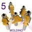 thumbnail 3  - 5 pc 1/2&#034; Shank Architectural Specialty Molding 2 Router Bit set S