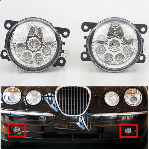 Pair LED Fog Light Front Bumper Lamp For Jaguar XType SType XK XJ XK8