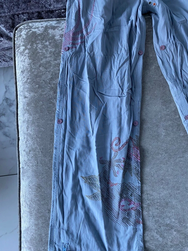 Vintage Women’s Maharishi dragon embroidered snopants trousers size 10 blue - Image 2 of 4