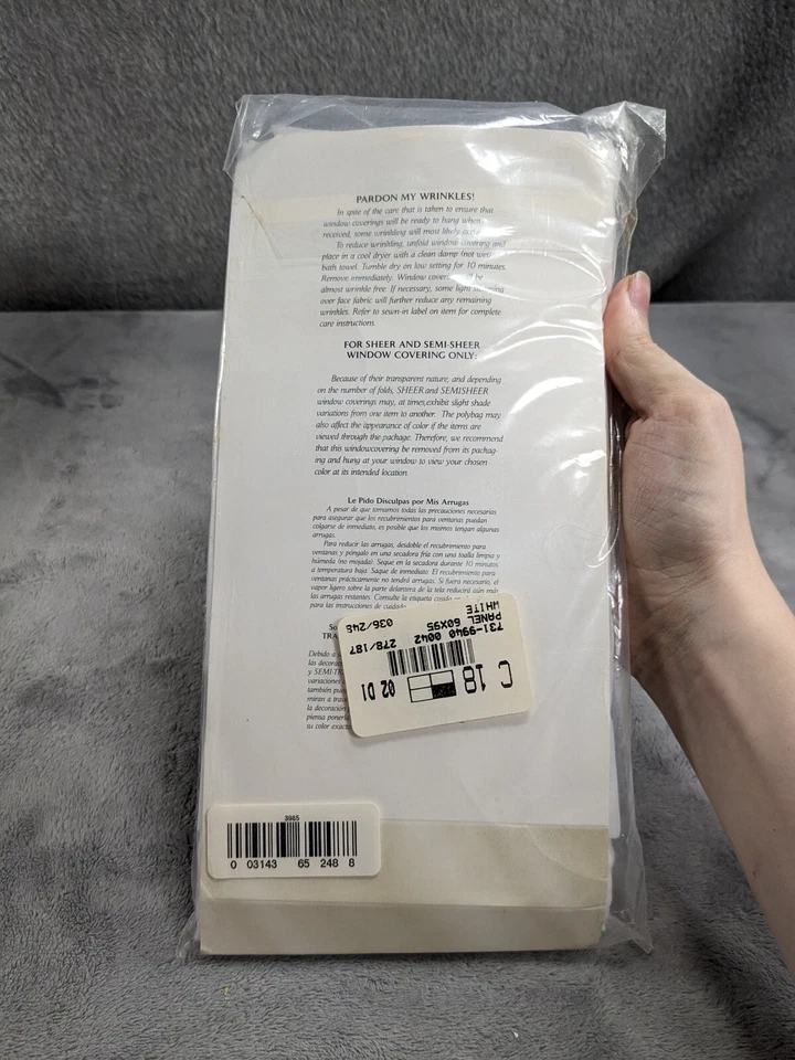 Painel cortina cortina cortina branca vintage JC Penney Lissette 60 x 95 - Imagem 2 de 2