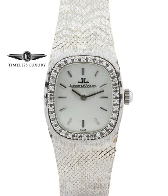 Vintage LeCoultre White Gold and diamond Watch Jaeger LeCoultre Diamond 18k 1960s – GOLDAMMER main image 3