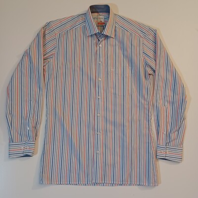 Olymp Luxor Modern Fit Mens Dress Shirt Sz 16''/41 Striped