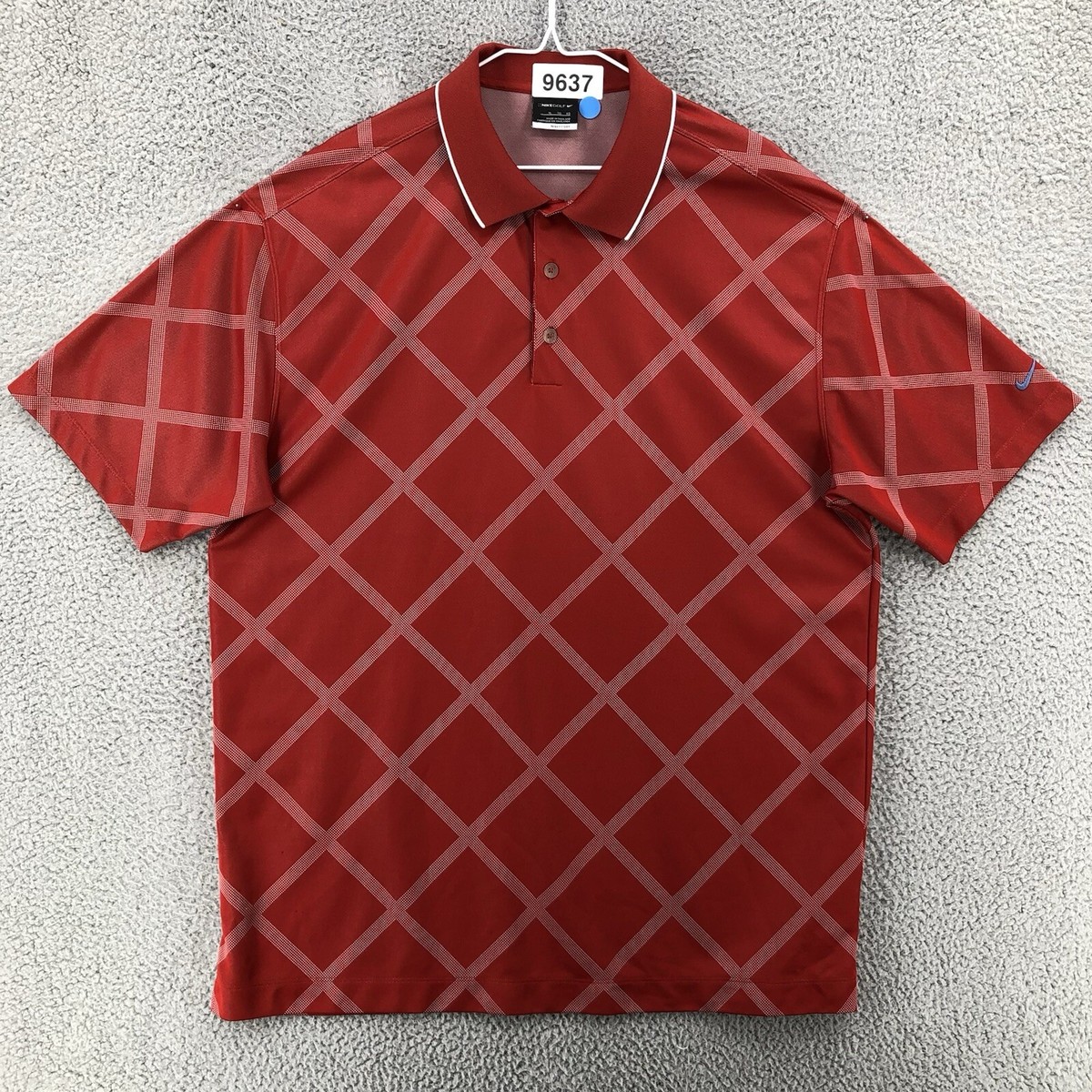 Nike Golf Polo Shirt Dri-Fit Men's XL Short Sleeve Argyle Nike Golf Polo Shirt Dri-Fit Men's XL Short Sleeve Argyle