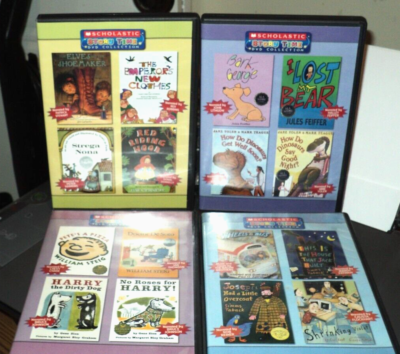 4 SCHOLASTIC STORY TIME Collection (2003, 8 DVD) 16 Stories Chevy