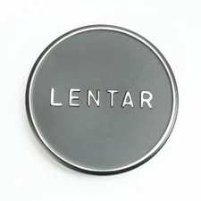 Lentar - 60mm ID - Black/Silver Metal Push-On Front Lens Cap - Vintage
