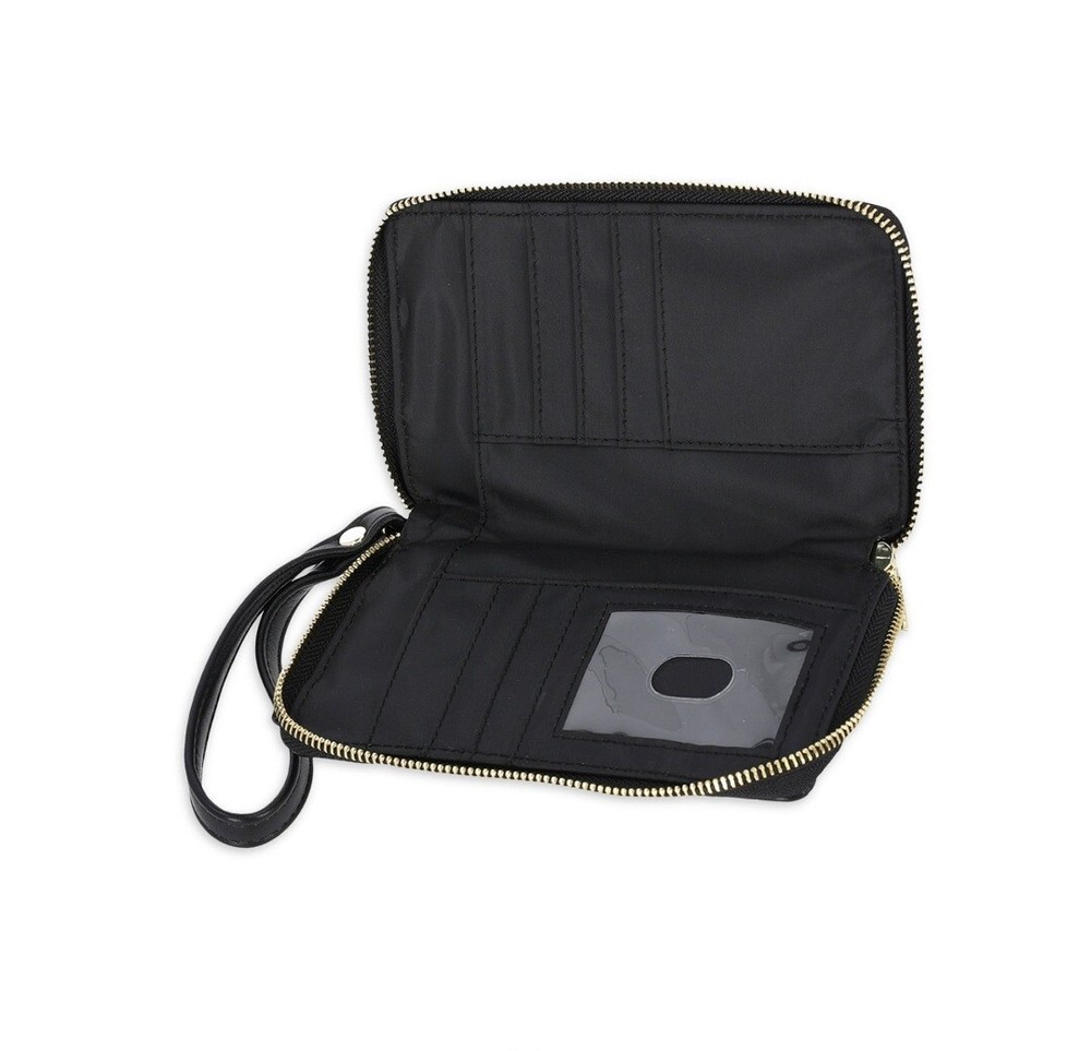 Black Time and Tru Women's Cellie Wallet Phone Case on String