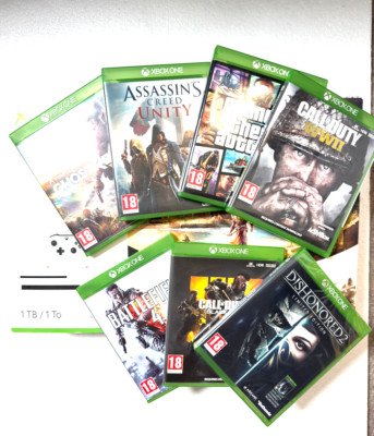 Xbox One S Konsole 1TB mit Controller + 7 Spiele und HDMI & Stromkabel