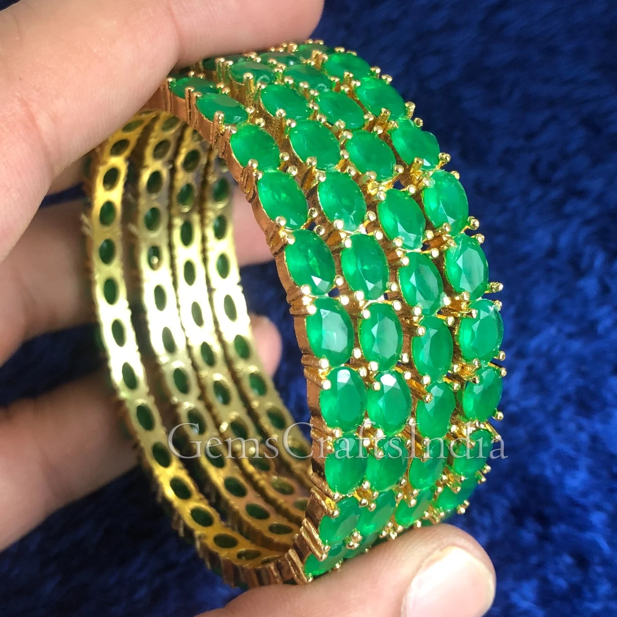 Solid stone best sale bangles