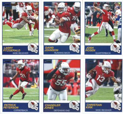 2019 Panini Score Veteran Arizona Cardinals (10 Cards) Team Set