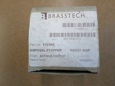 Brasstech 113/08A Garbage Disposal Stopper, Antique Copper