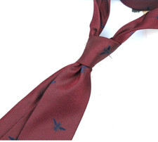 New Classic Polka Dot Red Blue JACQUARD WOVEN 100 Silk Men's Necktie Tie