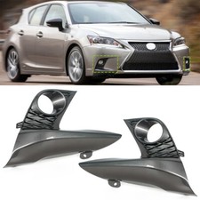 2 pcs For Lexus CT200h F-Sport 2014-2017 Front Fog Light Lamp Cover Frame Black