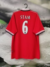 Manchester United MU 1998 - 2000 home vintage shirt jersey Umbro #6 STAM size XL