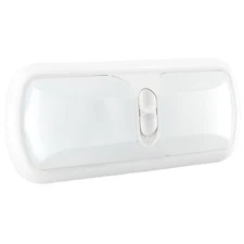 RecPro RV 12V White Pancake Dome Light | Ceiling Mount | On/Off Switch