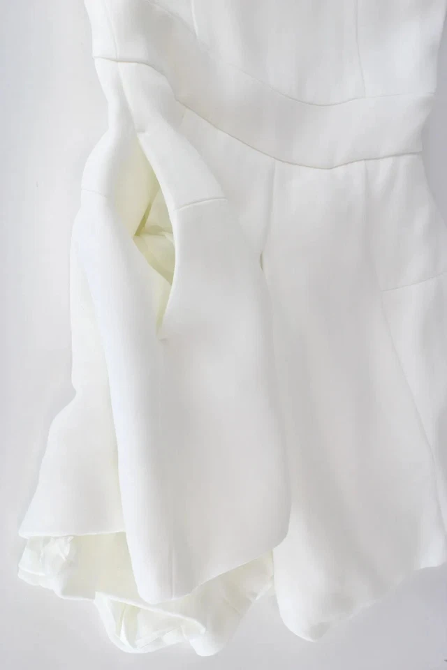 SUISTUDIO Haven Mono Mujer UK 6 Sin Mangas Forrado Blanco Con Bolsillos - Imagen 4 de 4