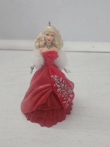 Hallmark Barbie Keepsake Celebration 2012 Blonde Christmas Ornament Red Dress - 第 1/5 張圖片