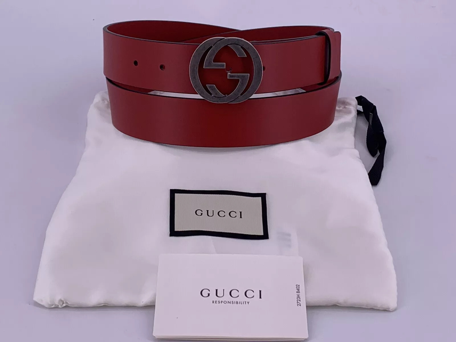 Neuf Luxe Original GUCCI Ceinture Cuir Femme GG 546389  Taille 38/M/95 cm.
