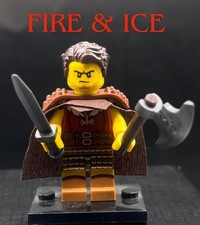 LEGO Castle Knight King Viking Warrior Minifigure Sword Axe Kingdoms 21348 D D