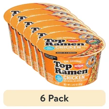 (6 pack) Nissin Foods Top Ramen The Ramen Noodle soup chicken Flavour 3.42 Oz...