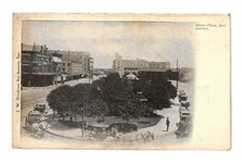 Alamo Plaza San Antonio Texas Vintage Postcard J.W. Hutchison Horse Drawn