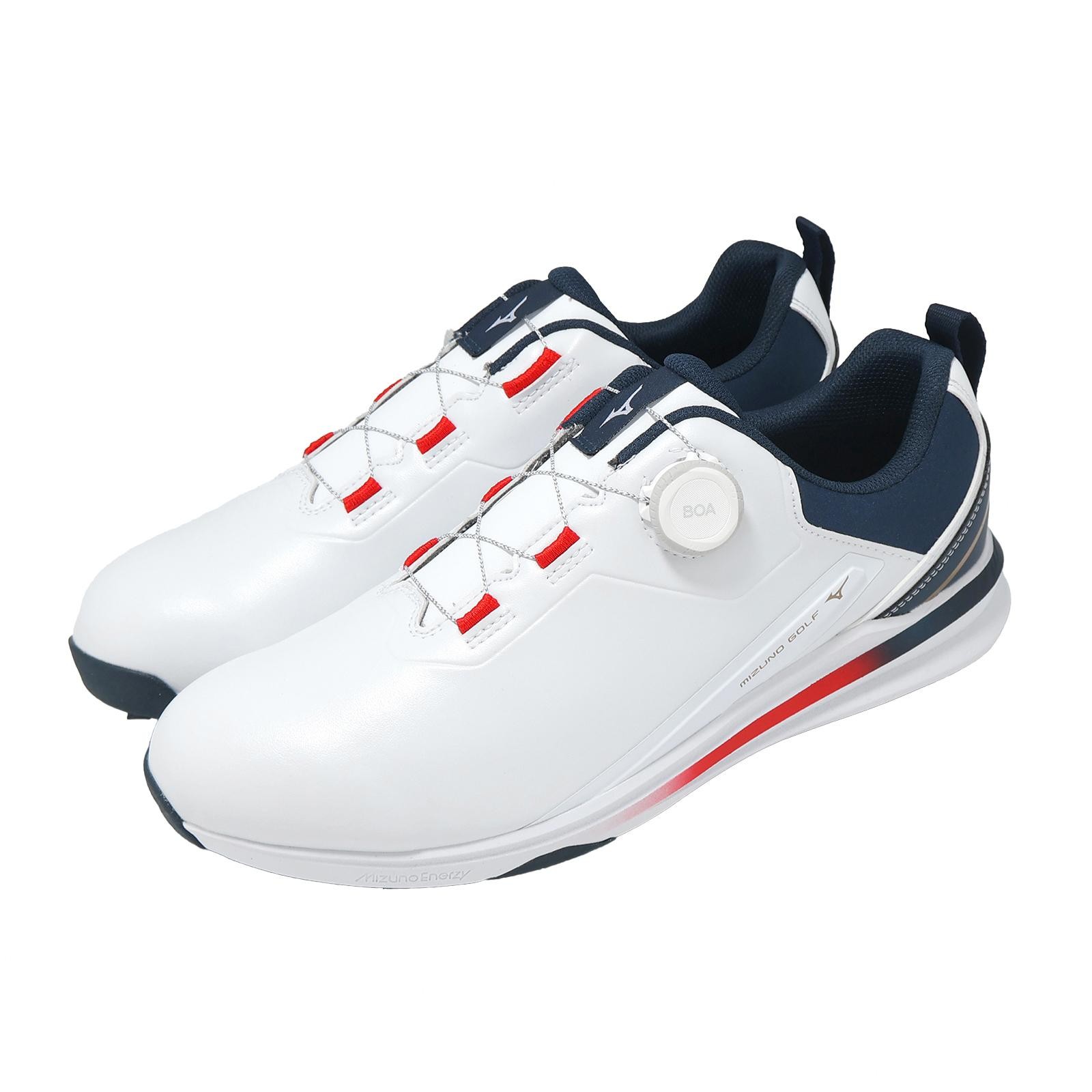 Mizuno Nexlite Enerzy II 2 Boa Wide White Navy Men Golf Shoes 51GQ2641-03 36390₽