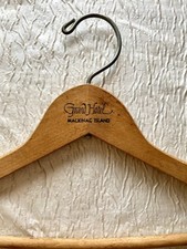 Grand Hotel Mackinac Island Michigan 1983-84 Wooden Clothes Hanger W/ Provenance