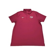 Nike Dri-Fit Florida State Seminoles Polo Shirt Mens XL Maroon Stretch Sporty