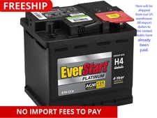 EverStart Platinum BOXED AGM Battery, Group Size H4 12 Volt, 570 CCA
