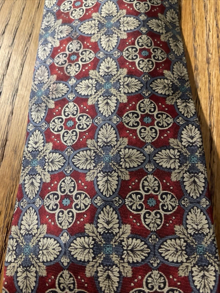 Corbata vintage usada en excelente estado Woodward seda foulard para hombre EE. UU. Foto 3 de 4