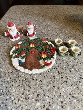Vintage Christmas Mini Santa Clause Tea Set 1990  s