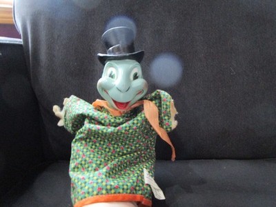 Vtg Jiminy Cricket Hand Puppet with original tag Nice by Gund Pinocchio