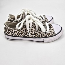 Converse All Star Leopard Print Kids Sneakers Size 2