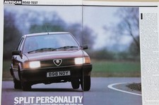 Original 1985 Autocar extracted mag road test: ALFA ROMEO ARNA 1.3 SL