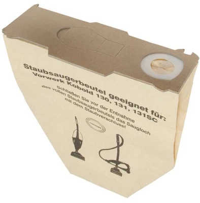 DECLEAN 20 Staubsaugerbeutel Filtertüten kompatibel m. Vorwerk Kobold 130 131 EB 350 351