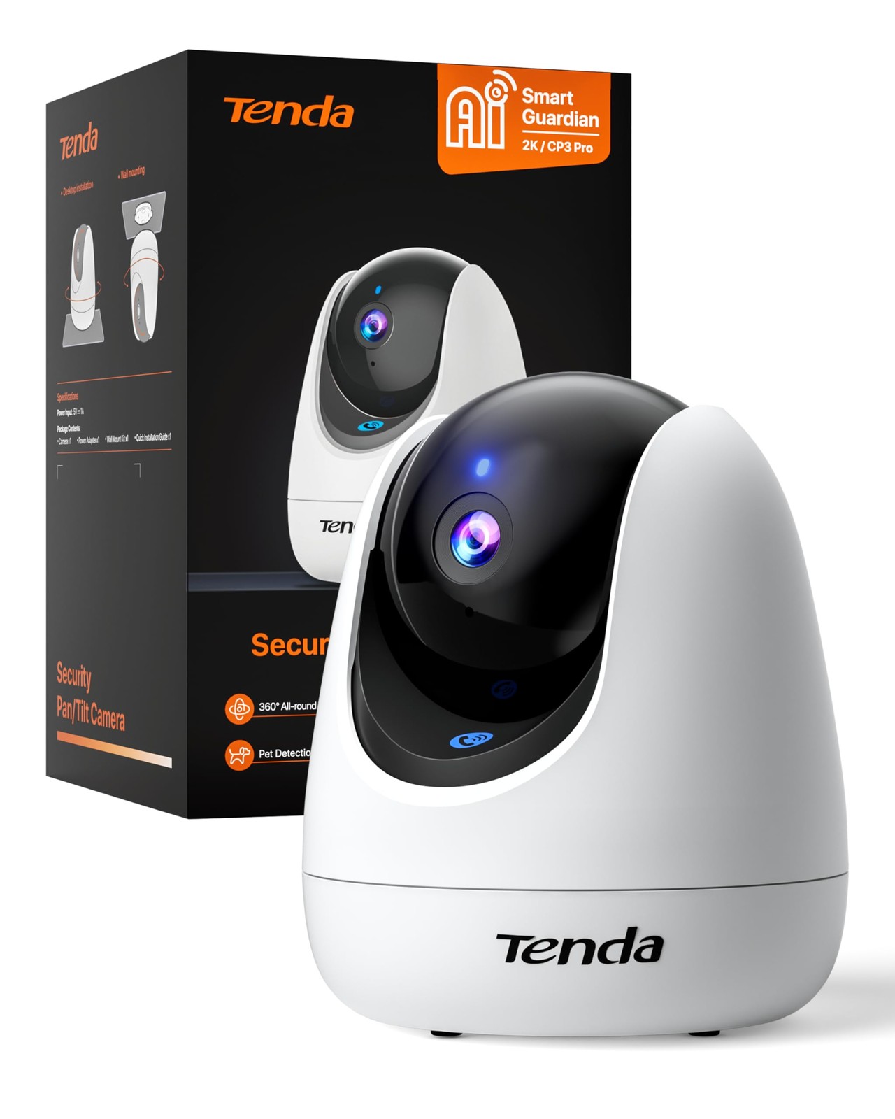 Telecamera Tenda CP3 Pro 2K: Installazione Rapida e Sorveglianza 360°