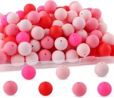 60Pcs 19Mm Silicone Beads for Keychain Making Mix Color round Beads for Pens and
