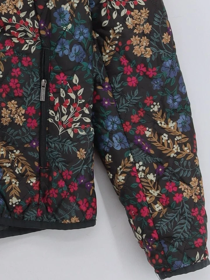 Lands End Women's Coat XS Multi Floral 100% Polyester Quilted - Image 4 of 4