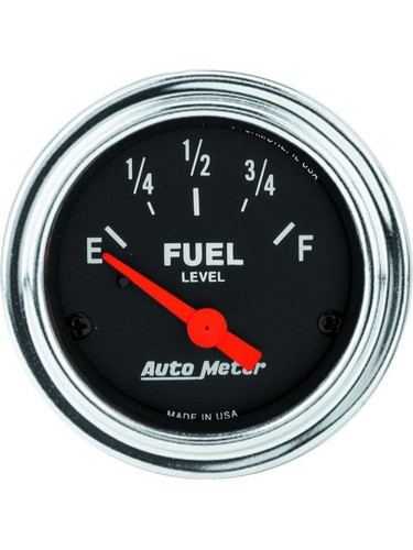 Auto Meter Gauge Traditional Chrome Fuel Lvl Empty/Full 0/30 2 1/16 Ana (2517) - Picture 1 of 12