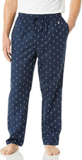 Mens Soft Woven 100 Cotton Elastic Waistband Sleep Pajama Pant