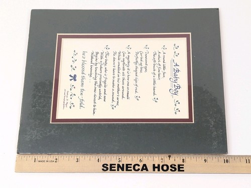 Laura Leiden Matted Calligraphy A Baby Boy by Kathryn D. Hayes 8"x10" New - 第 24/24 張圖片