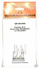QBT48946 1:48 Quickboost Fokker G.1 Seat with Seatbelts (MIR kit)