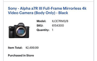 Sony Alpha a7R III Mirrorless Digital Camera (Body Only)