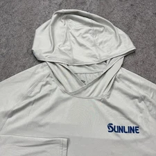 AFTCO Hoodie Shirt Men XL Gray Lightweight Pullover Performance Stretch