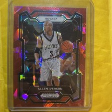 Allen Iverson 2024 Panini Prizm Draft Picks #33 Red Cracked Ice Pwe 
